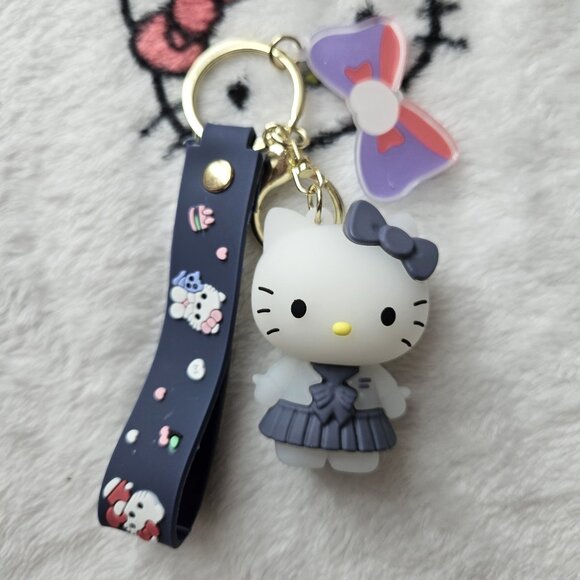 New Hello Kitty Keychain/Bag Charm in Blue Dress - Picture 1 of 4